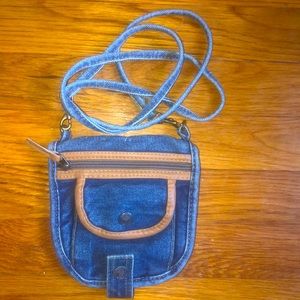 Vintage Urban Gear Denim Mini Purse Wallet Lots of Pockets and Storage Space